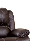 Zuriel Synthetic Recliner Loveseat with Manual Recline - Black or Dark Brown