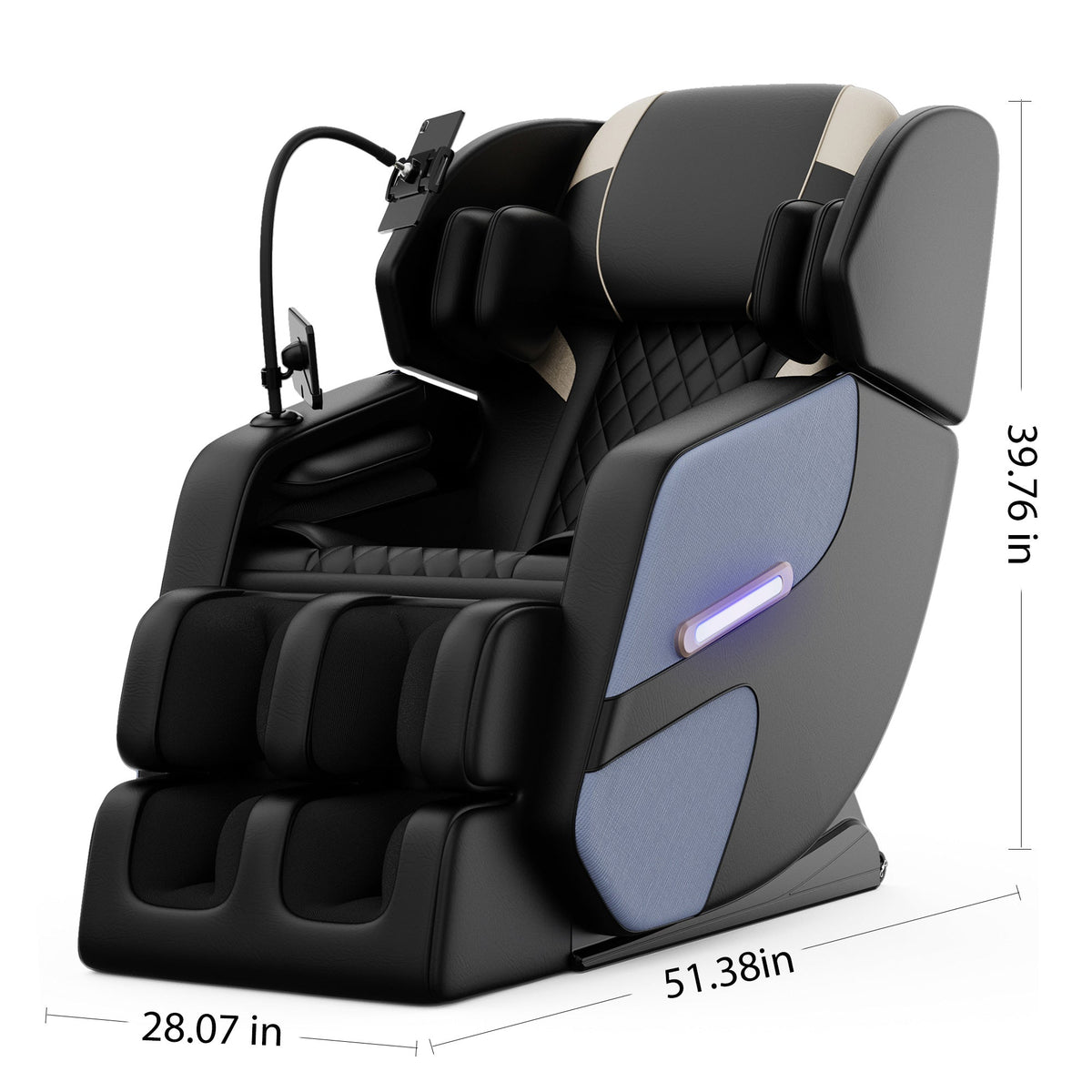 Massage Chair Recliner with Zero Gravity and Full Body Air Pressure - PU Leather