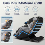 Full-Body Massage Chair with Foot Rollers & Touchscreen | Black
