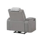 Power Recliner Chair with Power Headrest and LED Lighting - Black, Dark Brown, or Dark Gray