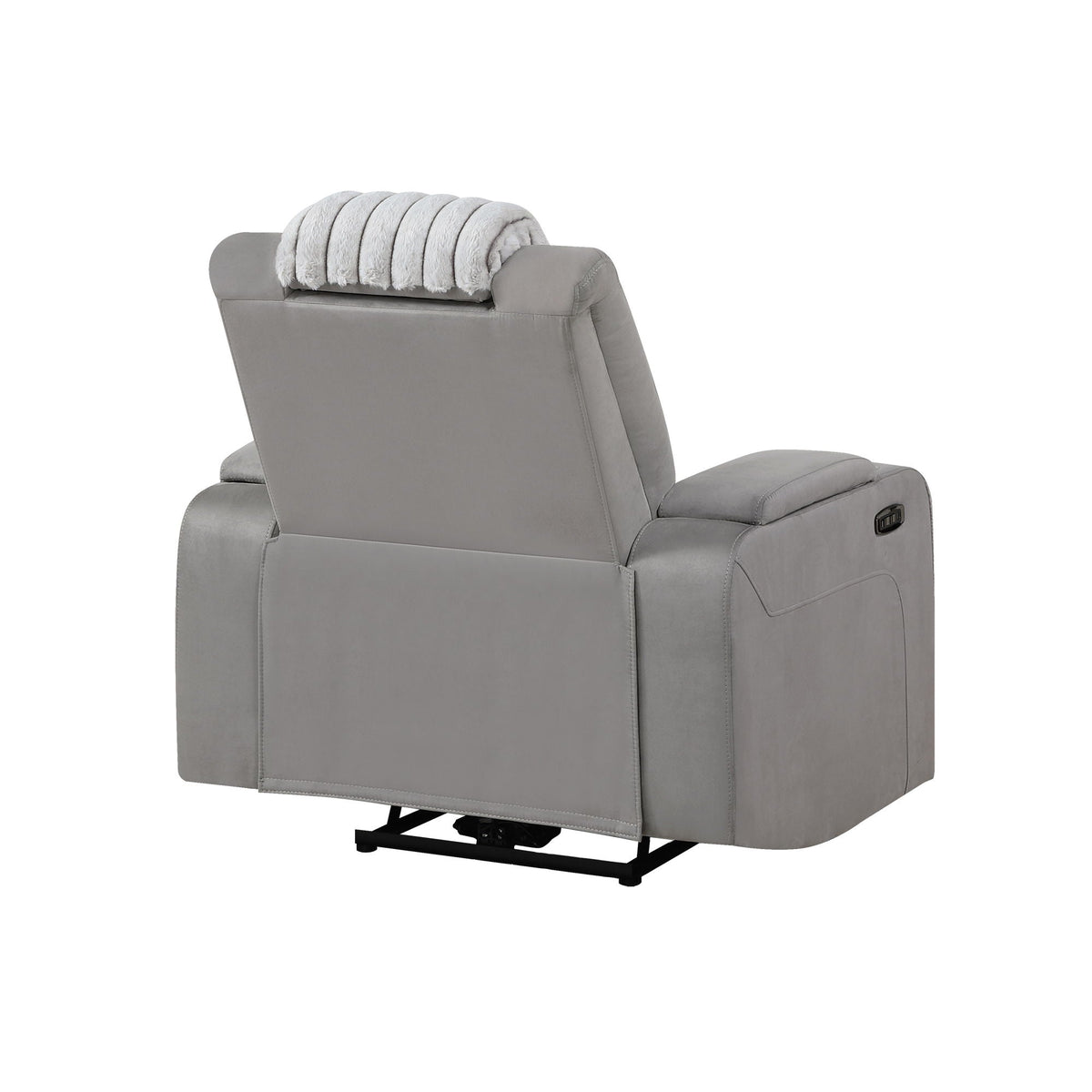 Power Recliner Chair with Power Headrest and LED Lighting - Black, Dark Brown, or Dark Gray