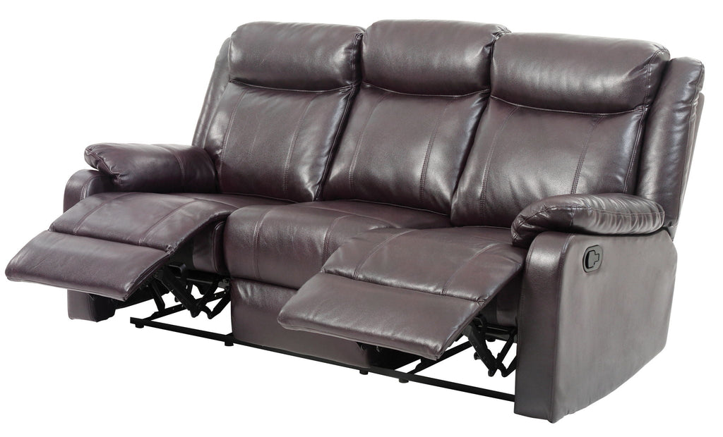 Contemporary Three Seater Reclining Sofa with Double Recliners - Multiple Colors