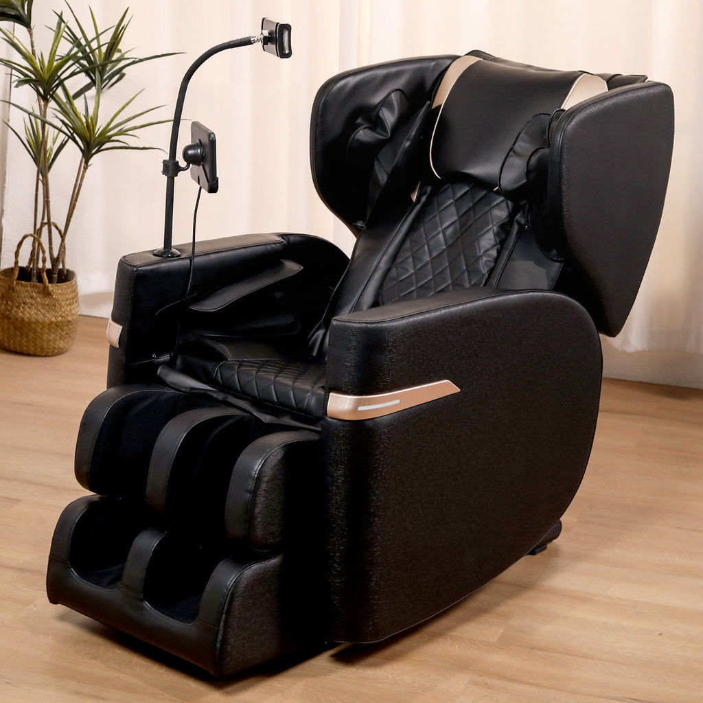 Massage Chair Recliner with Zero Gravity and Full Body Air Pressure - Black
