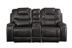 Braylon Recliner Loveseat with Cupholder Console - Brown