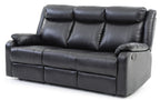 Contemporary Three Seater Reclining Sofa with Double Recliners - Multiple Colors