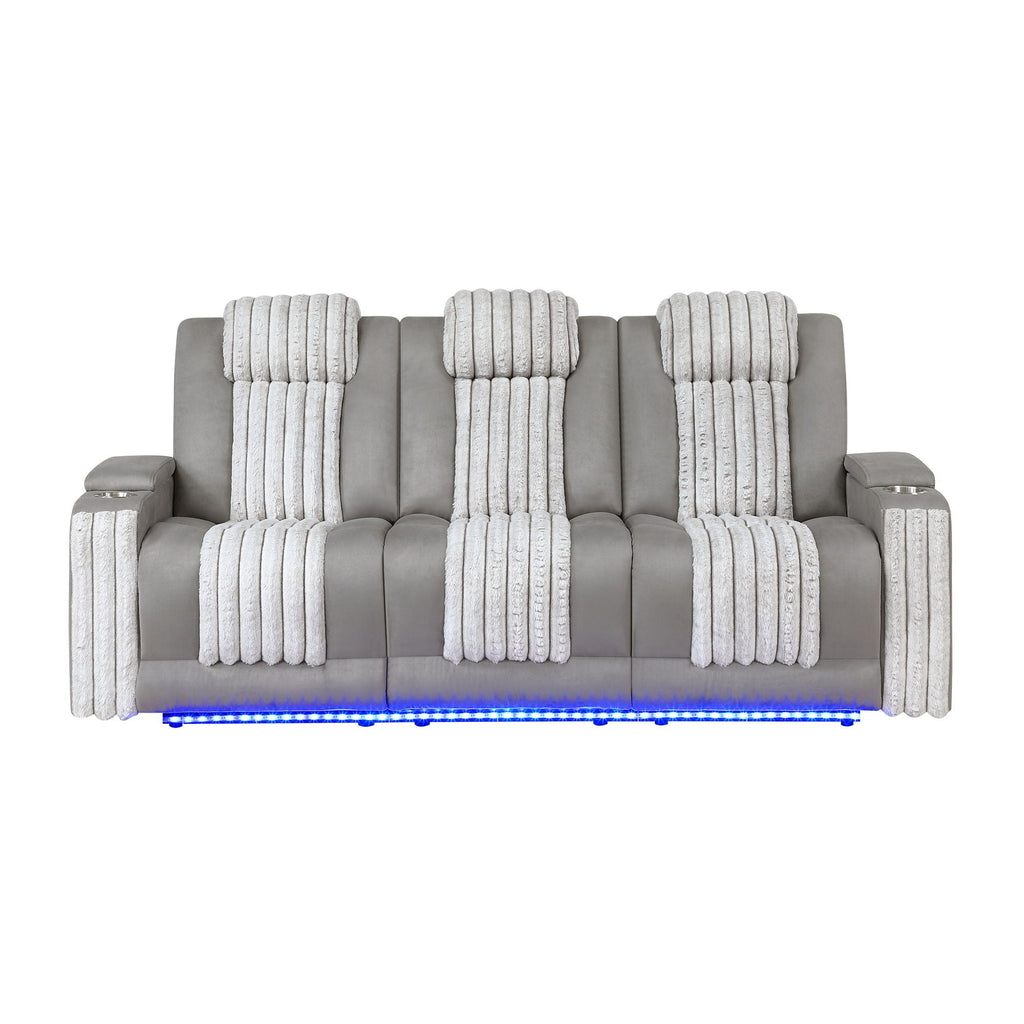 Duran power reclining living room seating in Dark Gray, supplier color reference