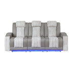 Duran power reclining living room seating in Dark Gray, supplier color reference