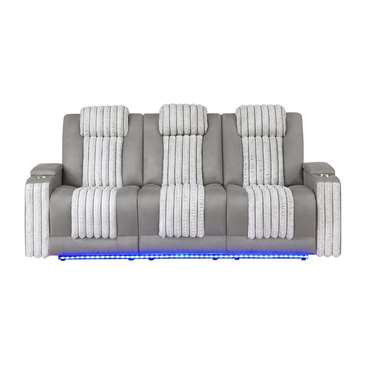 Duran power reclining living room seating in Dark Gray, supplier color reference