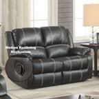 Zuriel Synthetic Recliner Loveseat with Manual Recline - Black or Dark Brown