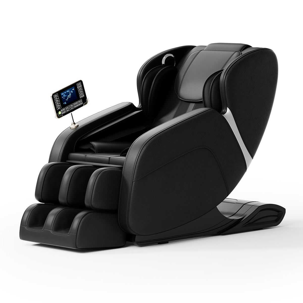 Full-Body Massage Chair with Foot Rollers & Touchscreen | Black