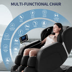 Full-Body Massage Chair with Foot Rollers & Touchscreen | Black