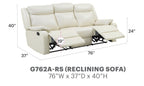 Contemporary Three Seater Reclining Sofa with Double Recliners - Multiple Colors