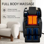 Massage Chair Recliner with Zero Gravity and Full Body Air Pressure - PU Leather