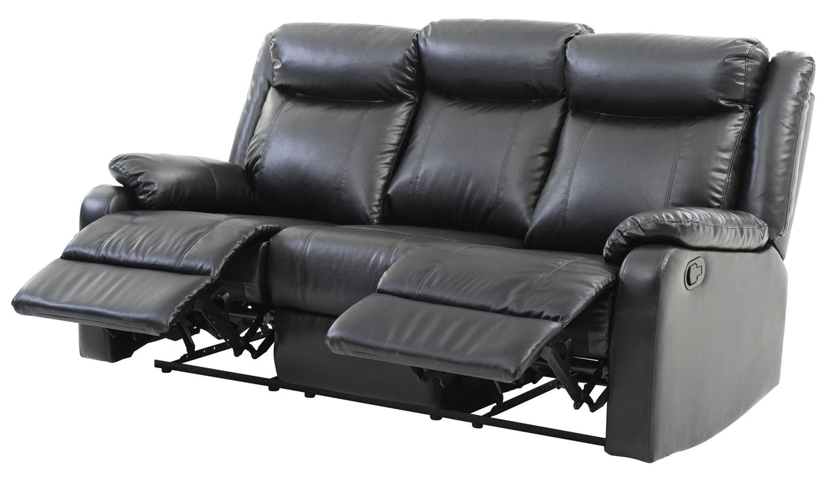Contemporary Three Seater Reclining Sofa with Double Recliners - Multiple Colors