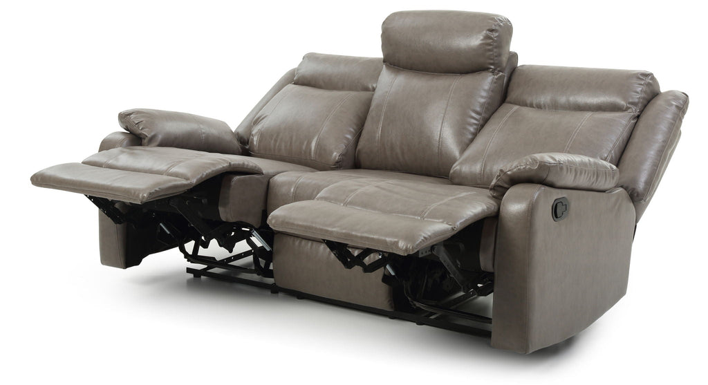 Contemporary Three Seater Reclining Sofa with Double Recliners - Multiple Colors