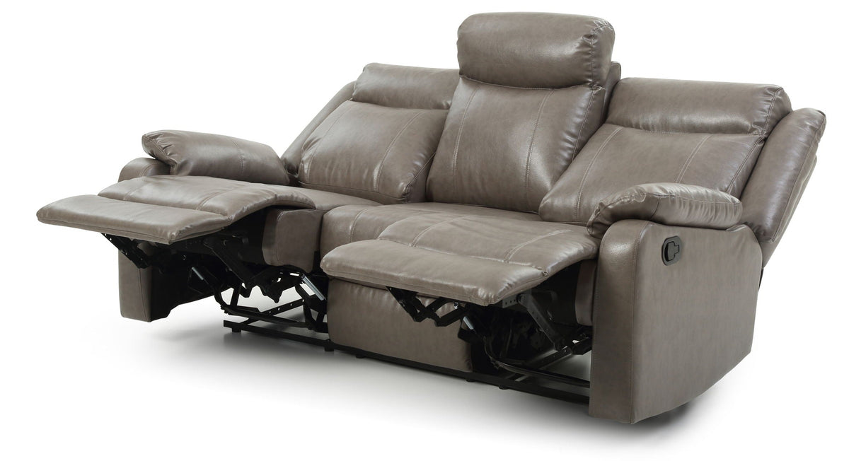 Contemporary Three Seater Reclining Sofa with Double Recliners - Multiple Colors