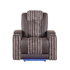 Power Recliner Chair with Power Headrest and LED Lighting - Black, Dark Brown, or Dark Gray