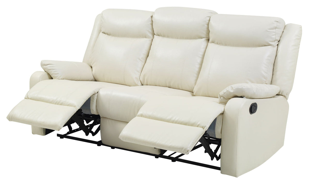 Contemporary Three Seater Reclining Sofa with Double Recliners - Multiple Colors