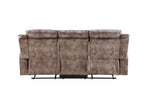 Zubaida Two Tone 3 Piece Recliner Living Room Set with Pillow-Top Armrests - Dark Gray or Dark Brown