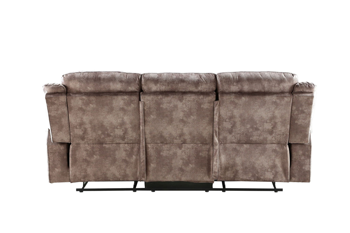 Zubaida Two Tone 3 Piece Recliner Living Room Set with Pillow-Top Armrests - Dark Gray or Dark Brown