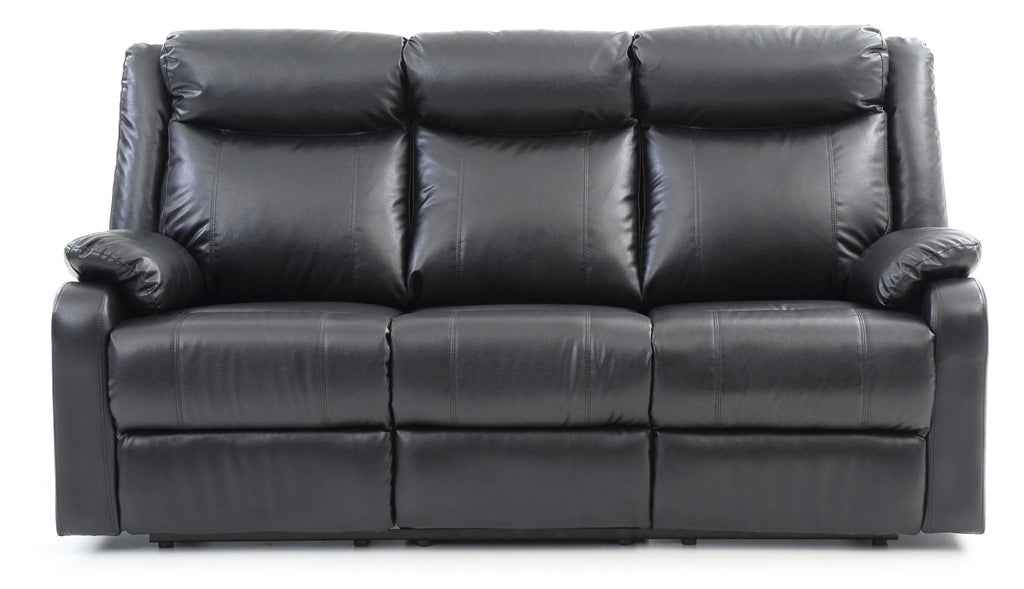 Contemporary Three Seater Reclining Sofa with Double Recliners - Multiple Colors