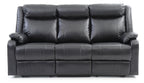 Contemporary Three Seater Reclining Sofa with Double Recliners - Multiple Colors