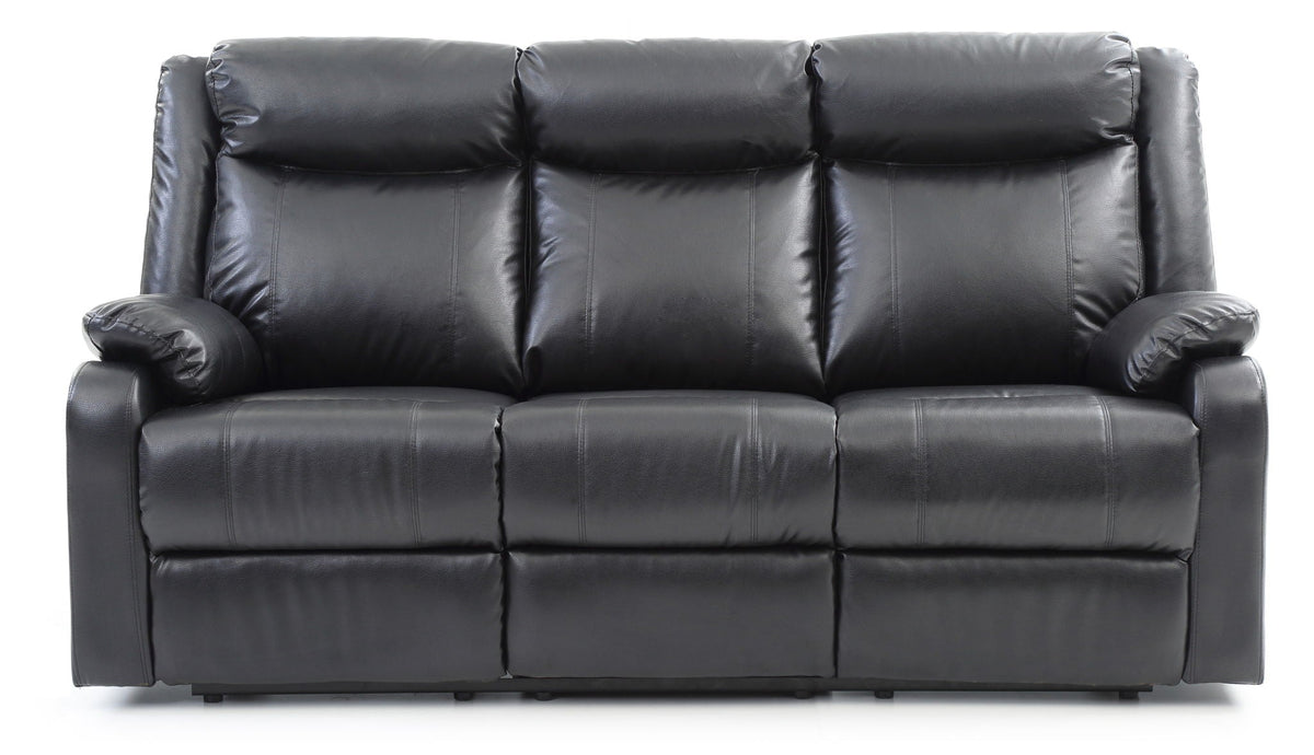 Contemporary Three Seater Reclining Sofa with Double Recliners - Multiple Colors
