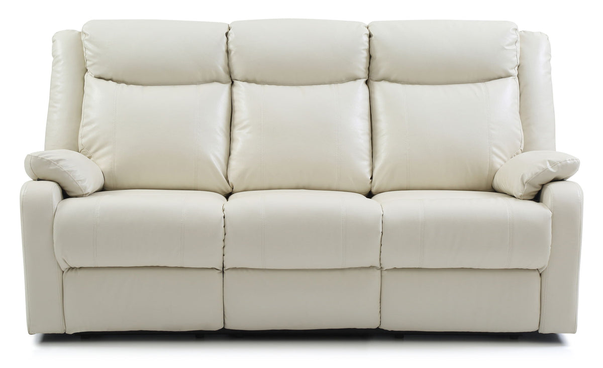 Contemporary Three Seater Reclining Sofa with Double Recliners - Multiple Colors