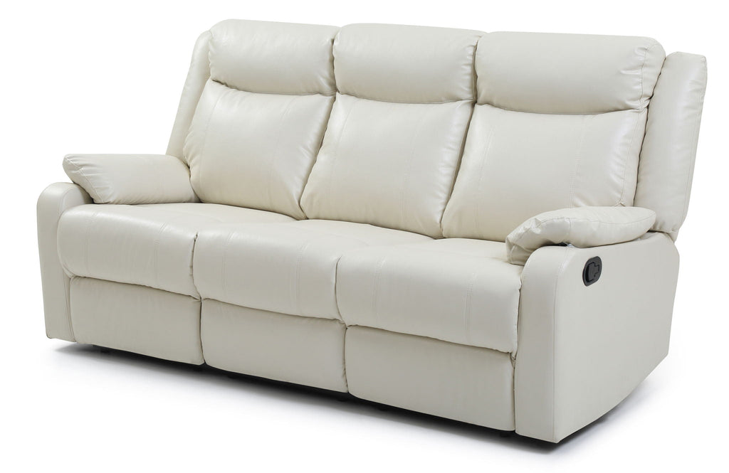 Contemporary Three Seater Reclining Sofa with Double Recliners - Multiple Colors