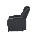 Power Recliner Chair with Power Headrest and LED Lighting - Black, Dark Brown, or Dark Gray
