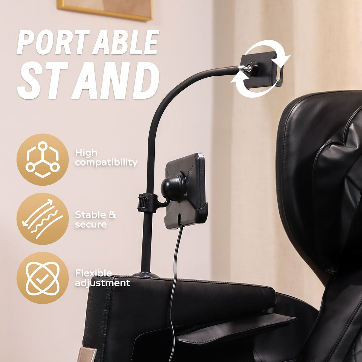 Massage Chair Recliner with Zero Gravity and Full Body Air Pressure - Black