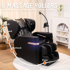 Massage Chair Recliner with Zero Gravity and Full Body Air Pressure - Black