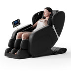 Full-Body Massage Chair with Foot Rollers & Touchscreen | Black
