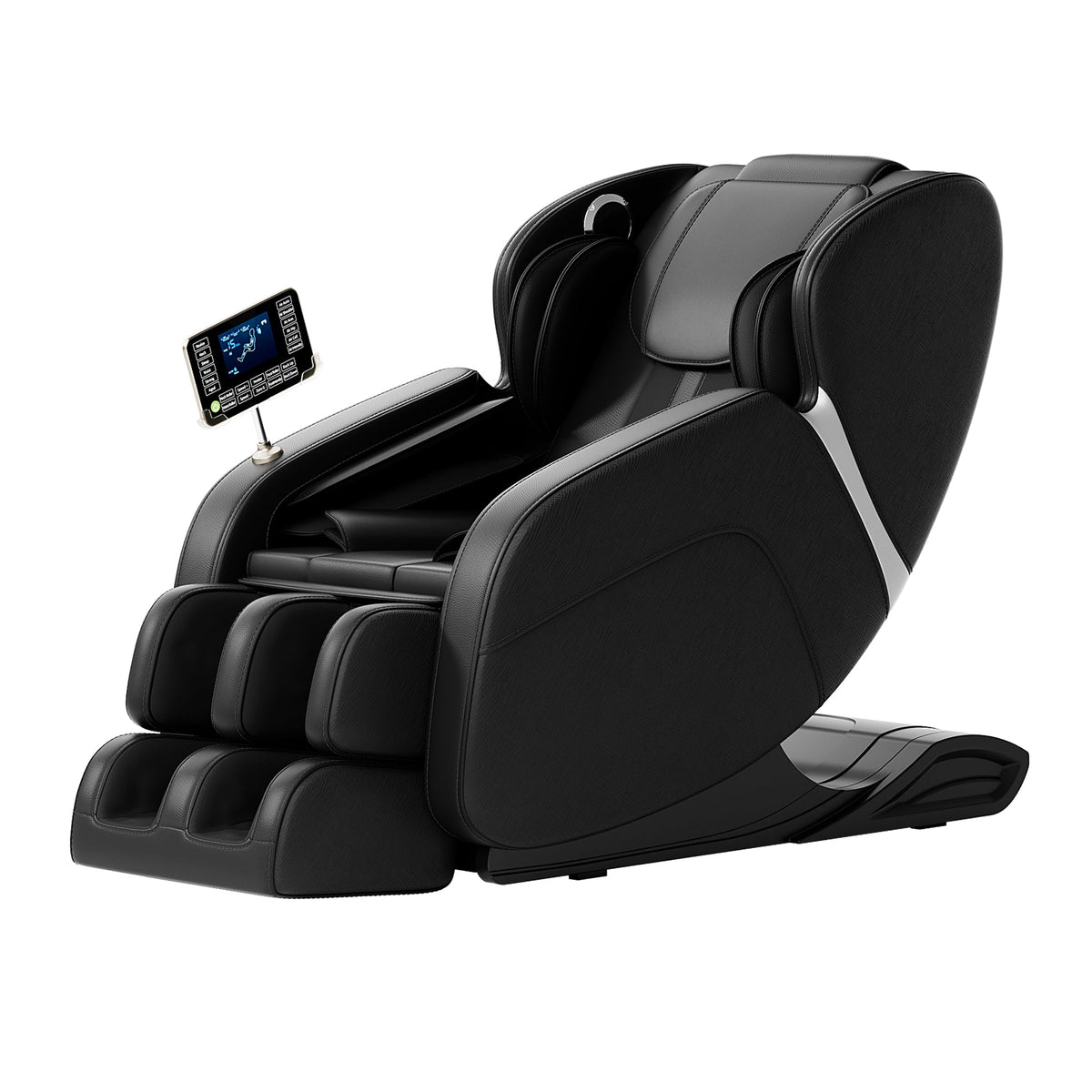 Full-Body Massage Chair with Foot Rollers & Touchscreen | Black
