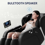 Full-Body Massage Chair with Foot Rollers & Touchscreen | Black