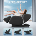 Full-Body Massage Chair with Foot Rollers & Touchscreen | Black