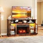 Fireplace TV Stand with Remote Controls and Thermostat for TVs Up to 50 Inch