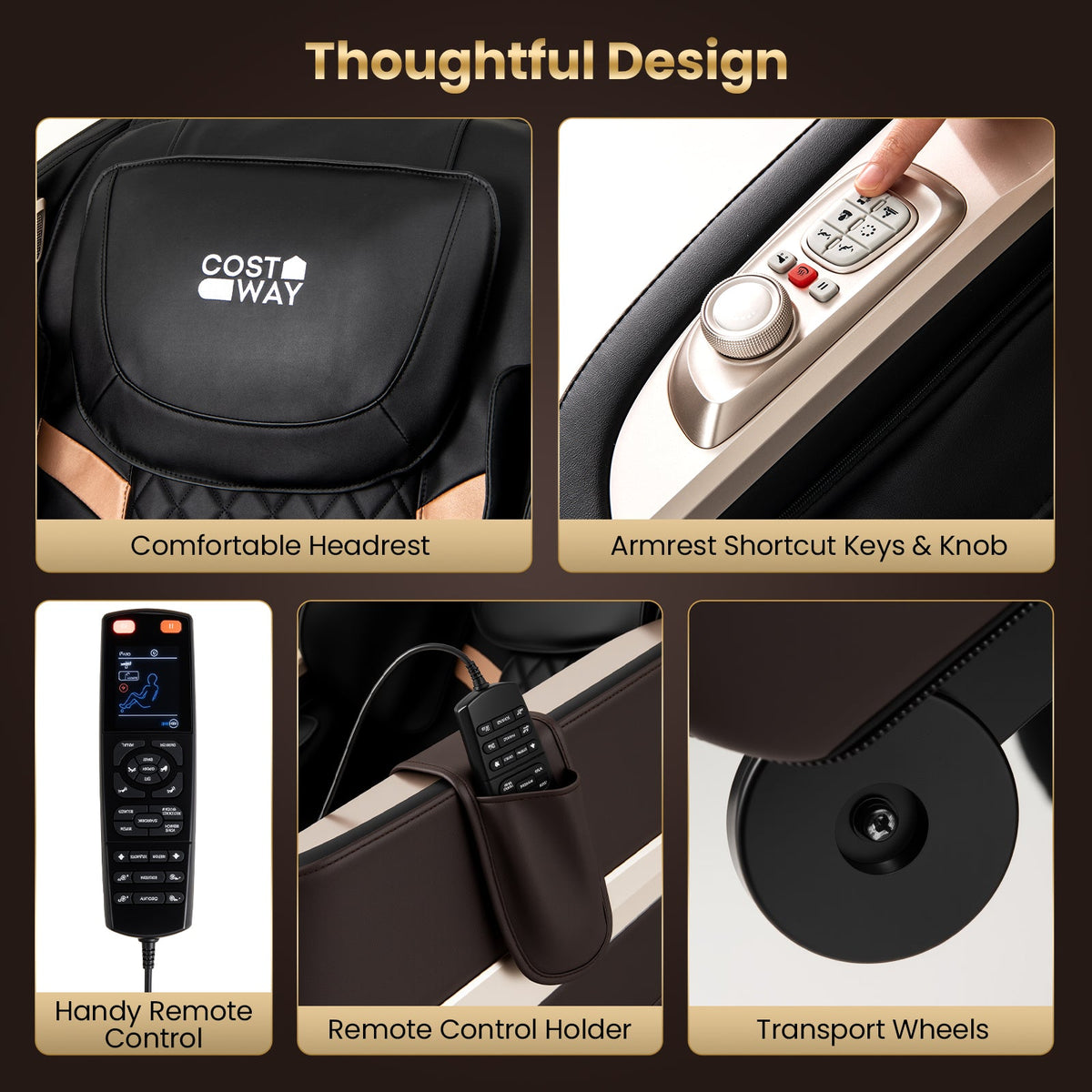Relaxation 44 Full-Body Massage Chair with Airbags & Heat