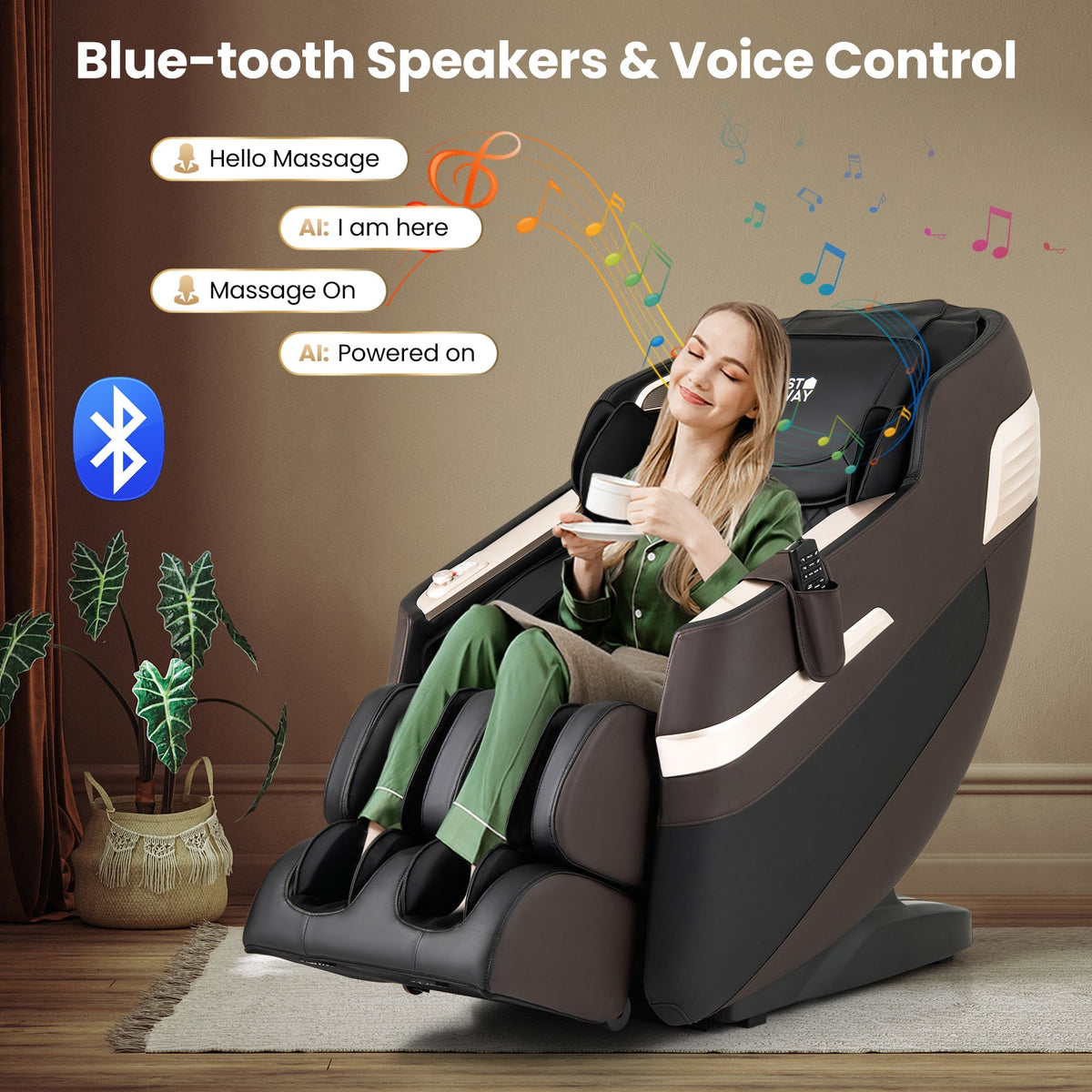 Relaxation 44 Full-Body Massage Chair with Airbags & Heat