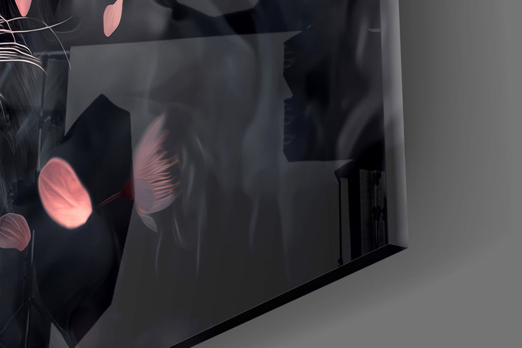 Lion of the Night Glass Wall Art || Designer Collection