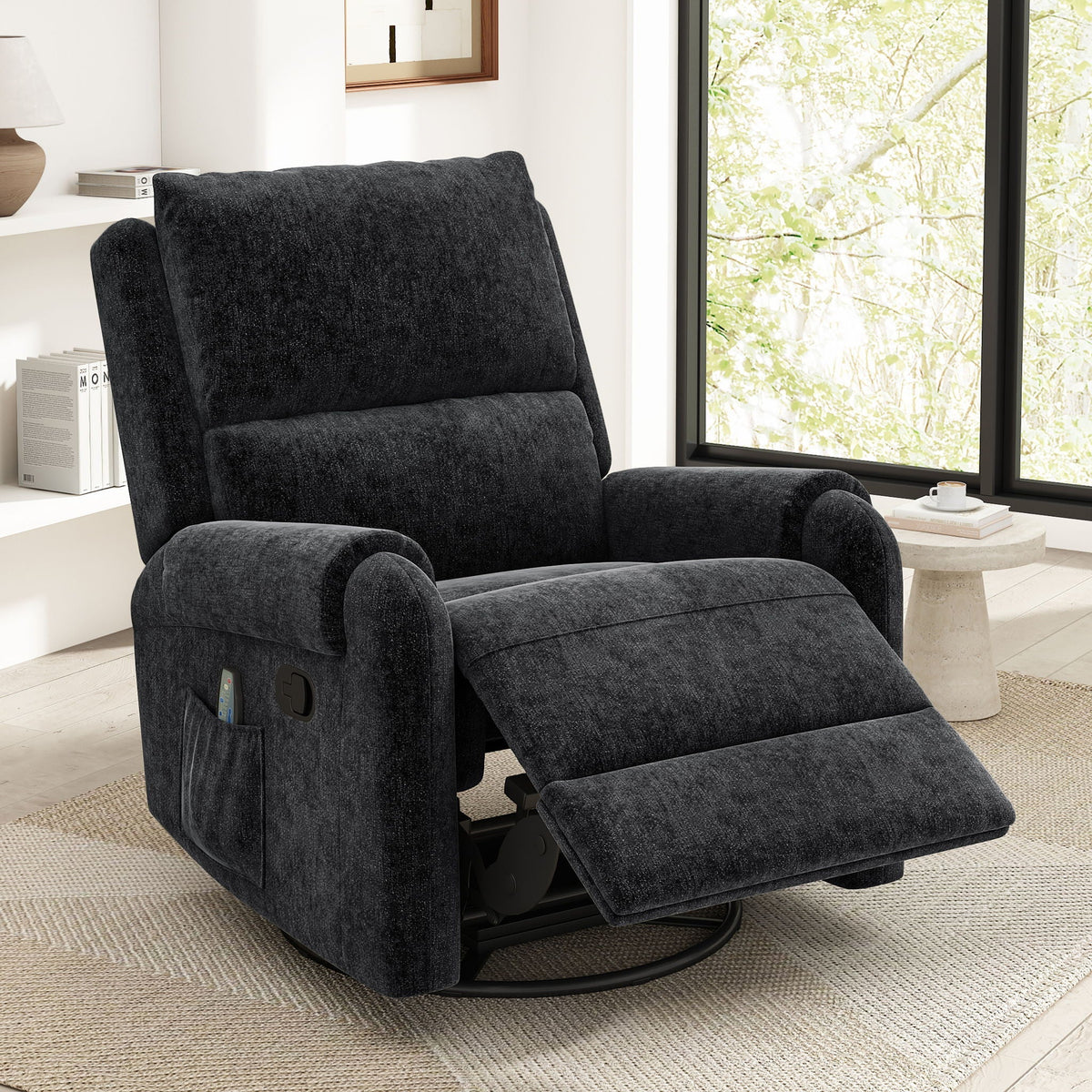 Manual Recliner Massage Chair With Swivel Rocker