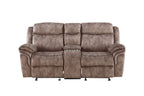 Zubaida Two Tone 3 Piece Recliner Living Room Set with Pillow-Top Armrests - Dark Gray or Dark Brown