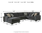 Tracling - 3 Piece Sectional