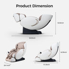 3D Zero Gravity Massage Chair with Full Body Shiatsu - Black or Beige