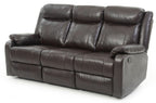 Contemporary Three Seater Reclining Sofa with Double Recliners - Multiple Colors