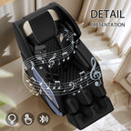 Massage Chair Recliner with Zero Gravity and Full Body Air Pressure - PU Leather