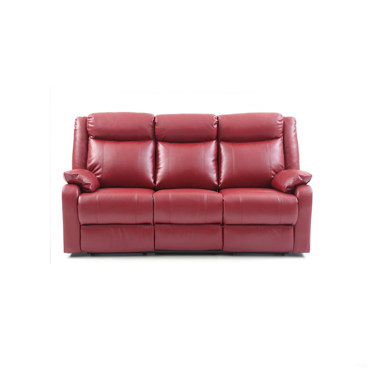 Contemporary Three Seater Reclining Sofa with Double Recliners - Multiple Colors