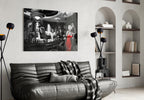 Red Dress Diner Legends Glass Wall Art
