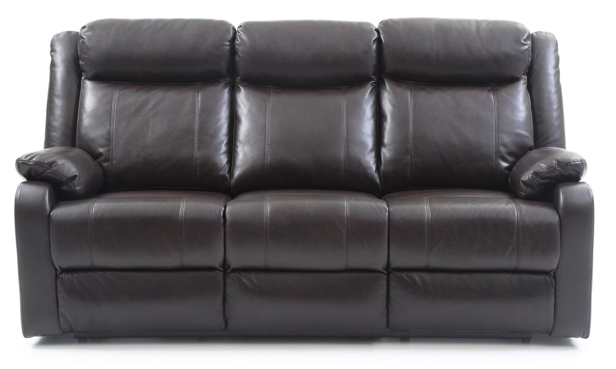 Contemporary Three Seater Reclining Sofa with Double Recliners - Multiple Colors