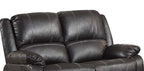 Zuriel Synthetic Recliner Loveseat with Manual Recline - Black or Dark Brown